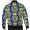 Ankara Cloth - Rounded 6 Petals Bomber Jacket, African Bomber Jacket For Men Women