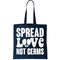 Retro Hippie Spread Love Not Germs Tote Bag.jpg