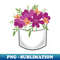 Pocket Bouquet to go for Purple Flower Lovers - Digital Sublimation Download File - Perfect for Sublimation Art