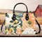 Women Leather PU Handbag Shoulder Bag tote purse Beautiful, cute spring summer Floral peach flower botanical design pattern gift for Mom.jpg