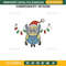 Minions Christmas Lights Embroidery Design File, Minion Santa Embroidery Design File.jpg