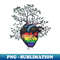 Progress Pride Rainbow Flag Heart Tree of Life - Premium PNG Sublimation File