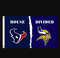 Houston Texans and Minnesota Vikings Divided Flag 3x5ft.png