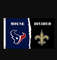 Houston Texans and New Orleans Saints Divided Flag 3x5ft.png
