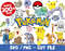 Pokemon Bundle Clipart SVG Cricut Silhouette Cutting Vector Vinyl Png Pikachu.jpg