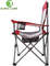 ALPHA CAMP Oversized Mesh Back Camping Folding Chair Heavy Duty Support 350 LBS Collapsible Steel Frame Quad Chair Padded Arm Chair with Cup Holder Portable for