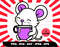 Baby Mouse Drinking Coffee Svg, White Mouse Svg, Cute Png for Shirts , Baby Wall Decor - 00010.jpg