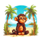Monkey on vacation sublimation 2.png