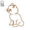 Best cat Embroidery logo for Baby Bib ..jpg