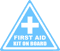First Aid Kit On Board Sticker Self Adhesive Vinyl off road race safety - C033.png
