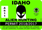 Idaho Alien Hunting Permit Sticker Self Adhesive Vinyl UFO ID - C1015.png