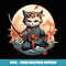 Samurai Ninja Cat Funny Kawaii Ninja Cat NINJA KITTEN - Artistic Sublimation Digital File