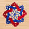 A crochet hexagon doily pattern