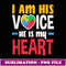I Am His Voice He Is My Heart Mom Dad Autism Awareness - Stylish Sublimation Digital Download