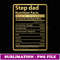 Step dad Nutrition Facts Father's Day Gift for Step dad -