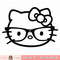 Hello Kitty Black and White Nerd Glasses Short Sleeve PNG Download copy.jpg