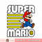 Super Mario Running Mario Yellow Lines With Coin png, digital download, instant .jpg