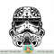 Star Wars Stormtrooper Ornate Henna Print Helmet png, digital download, instant .jpg