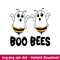 Boo Bees, Boo Bees Svg, Ghost Bee Svg, Boo Svg, Halloween Svg,png, dxf,eps file.jpeg