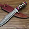 Damascus Steel Hunting Bowie Knife With Handmade Cow Leather  (6) - Copy.jpg