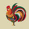 folk rooster cross stitch