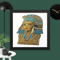 wife ahhotep, queen ahhotep, retro Iahhotep, royal wife ahhotep, Vector ahhotep ii mummy Framed poster