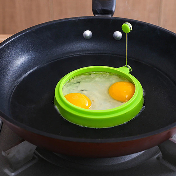 4 Round Silicone Egg Rings For Cooking Eggs - Inspire Uplift
