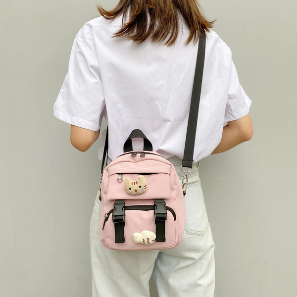 Cute Light Pink Backpack With Removable Strap - Inspire Uplift