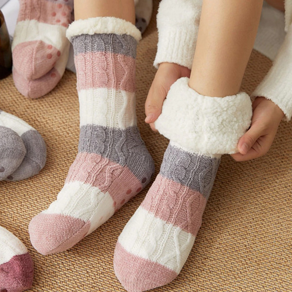 Soft Sherpa Slipper Socks To Lounge All Day - Inspire Uplift