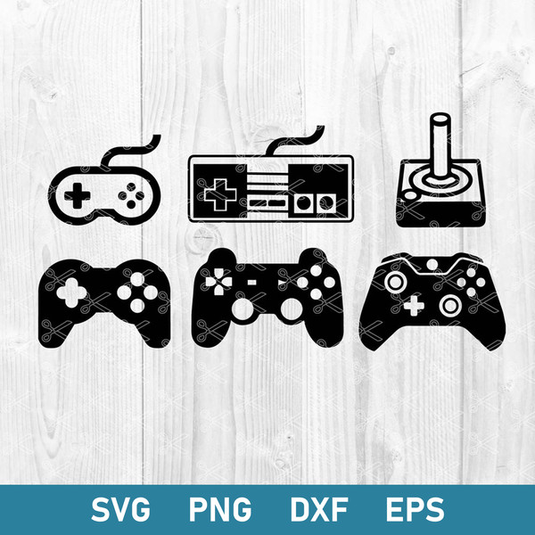 Game Controller Bundle Svg, Game Controller Svg, Game Pad Svg, Gaming Svg, Png Dxf Eps File.jpg