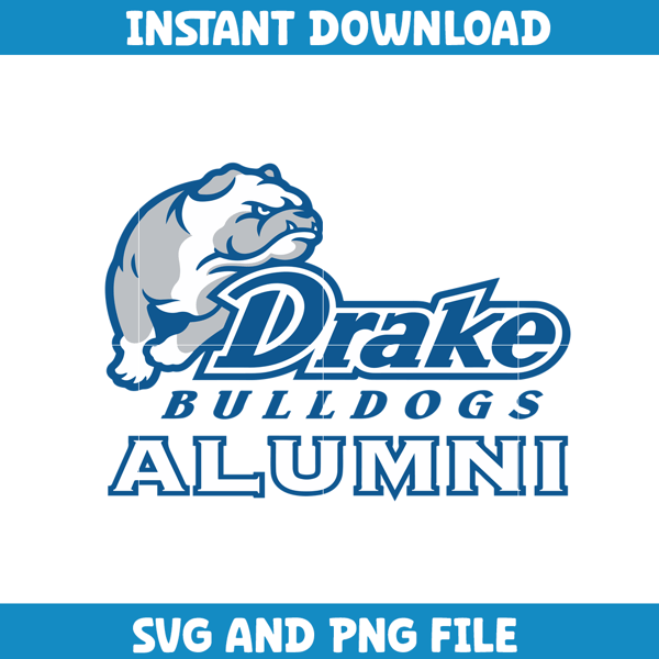 Drake Bulldogs University Svg, Drake Bulldogs logo svg, Drake Bulldogs University, NCAA Svg, Ncaa Teams Svg (10).png