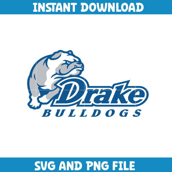 Drake Bulldogs University Svg, Drake Bulldogs logo svg, Drake Bulldogs University, NCAA Svg, Ncaa Teams Svg (14).png