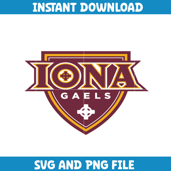 Iona gaels Svg, Iona gaels logo svg, IIona gaels University svg, NCAA Svg, sport svg, digital download (1).png