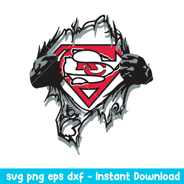 Superman Kansas City Chiefs  Logo Svg, Kansas City Chiefs  Svg, NFL Svg, Png Dxf Eps Digital File.jpeg