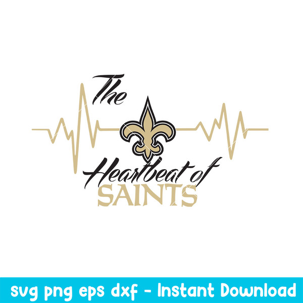 The Heartbeat Of New Orleans Saints Svg, New Orleans Saints Svg, NFL Svg, Png Dxf Eps Digital File.jpeg