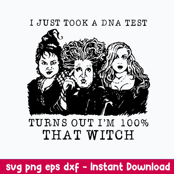 I Just Took A DNA Test Turns Out I_m 100_ That Witch Svg, Png Dxf Eps File.jpeg