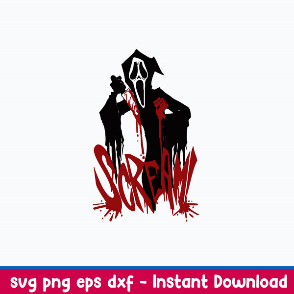Scream Ghost Svg, No Hang Up Svg, Horror Movies Svg, Png Dxf Eps File.jpeg