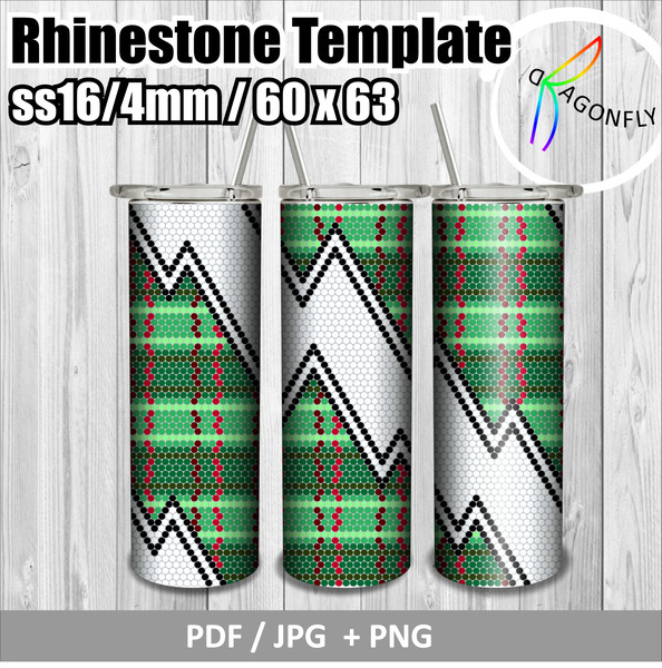 bling tumbler template SS16  rhinestone pattern for 20oz skinny straight 228.jpg