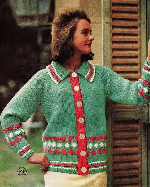 Knitting Pattern Womens Cardigans Patons Style Knits 18 Vintage (5).jpg