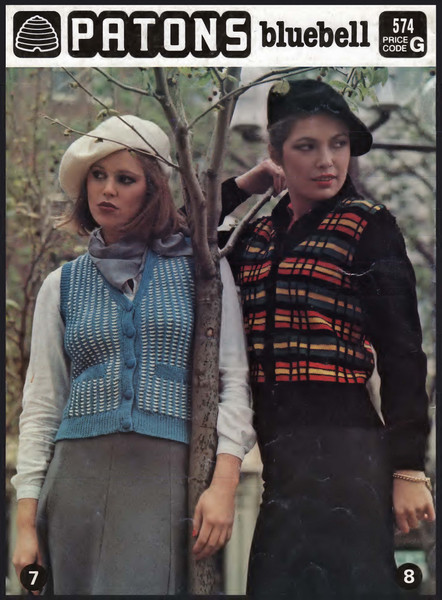 Knitting Pattern for Womens Jumpers Cardigans Patons 574 Bluebell Vintage (4).jpg