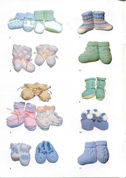 Vintage Baby Bootees Knitting and Crochet Pattern Patons C45 Twinkle Toes (2).jpg