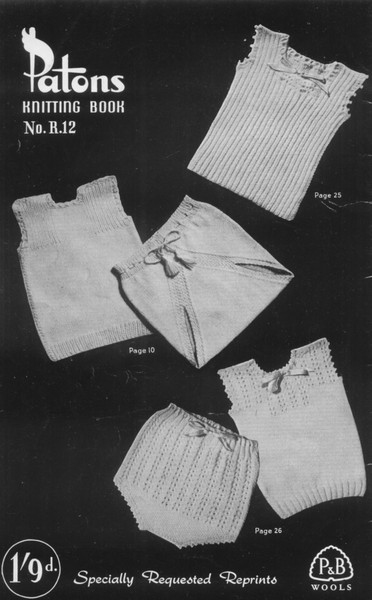 Vintage Coat Dress Etc Knitting Pattern for Baby Patons R.12 Specially Requested Reprints (3).jpg