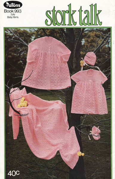 Vintage Coat Dress Etc Knitting Pattern for Baby Patons 993 Stork Talk (5).jpg