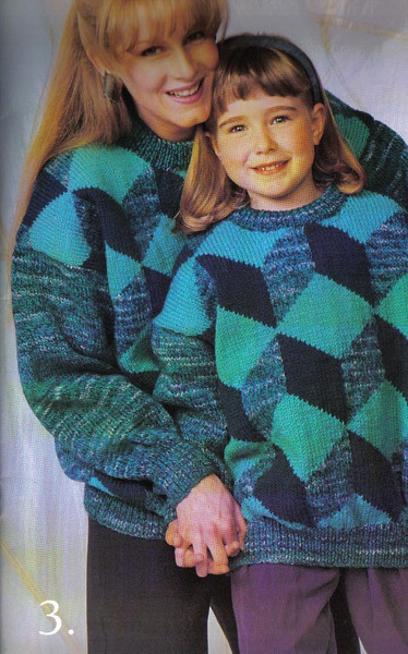 Vintage Knitting Pattern for Family Sweater Patons 692 Family Treasures (3).jpg