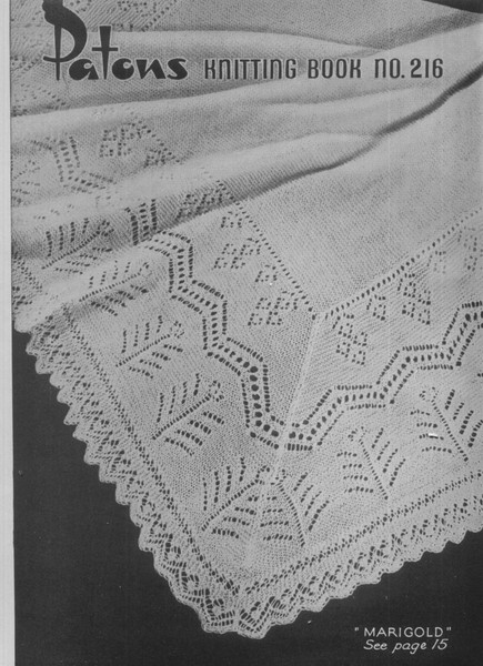 Vintage Shawl and Cot Covers Knitting Pattern for Baby Patons 216 Shawls and Cot Covers (6).jpg