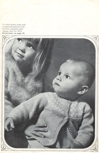 Vintage Jacket Dress Pullover Knitting Pattern for Baby Patons 835 Little and Lovable (4).jpg