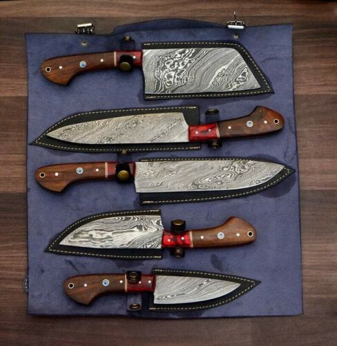 5-Piece Custom Damascus Chef Knife Set (4).jpg