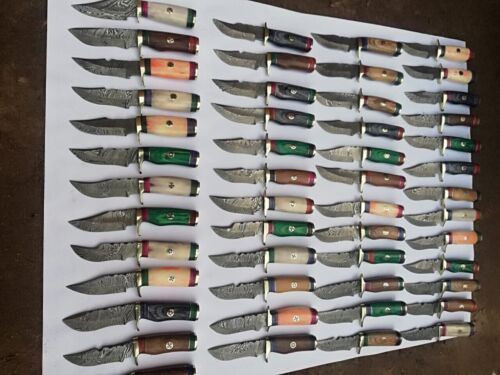 50 Handmade 6 Damascus Steel Hunting Skinner Knives with Sheaths (5).jpg