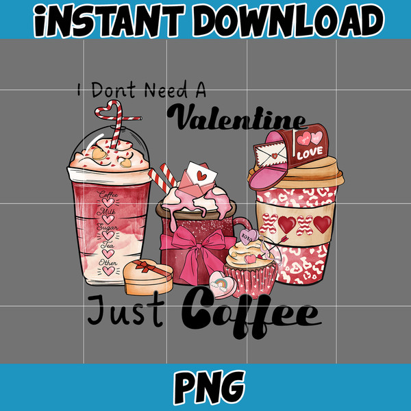 Valentine Coffee Png, Valentine Coffee Png, Valentine Drinks Png, Latte Drink Png, XOXO Png, Coffee Lover, Valentine Digital Download (12).jpg