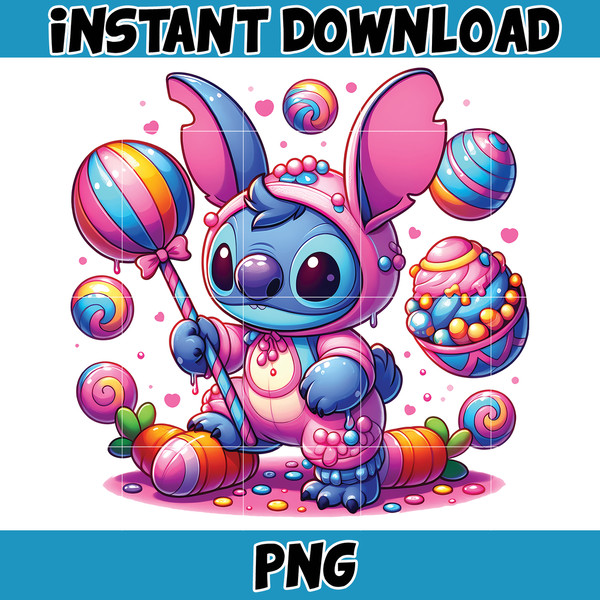 Pink Cartoon Stitch Png, Cartoon Easter Png, Stitch Easter Png, Happy Easter Day Png, Funny Easter Png, Instant Download (3).jpg